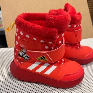 adidas Kids Red Minnie Mouse Snow Boots